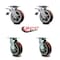 Service Caster 6 Inch Polyurethane Swivel Caster Set with Roller Bearing 2 Total Lock Brake SCC SCC-TTL30S620-PPUR-2-S-2 - alternate 4